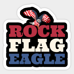 It's always sunny, Rock, Flag, Eagle. Sticker